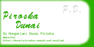 piroska dunai business card